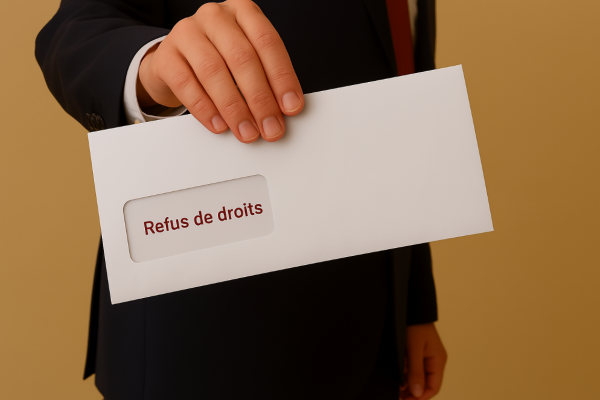 Courrier de refus de droit